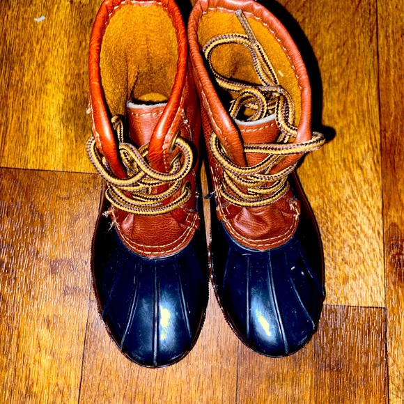 L.L. Bean Brown and Black Kids Rain & Snow Boots - Picture 1 of 3